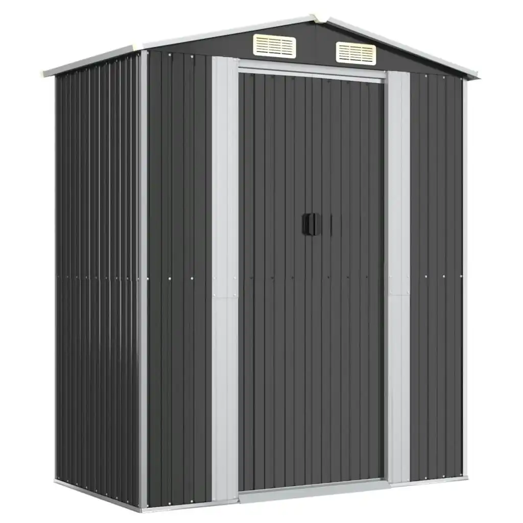 Garden Shed Anthracite 192x108x223 cm Galvanised Steel 319271