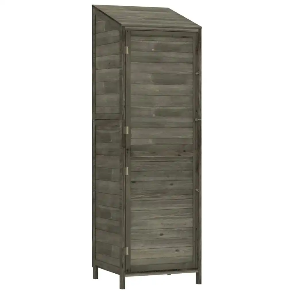 Garden Shed Anthracite 55x52x174.5 cm Solid Wood Fir 152188