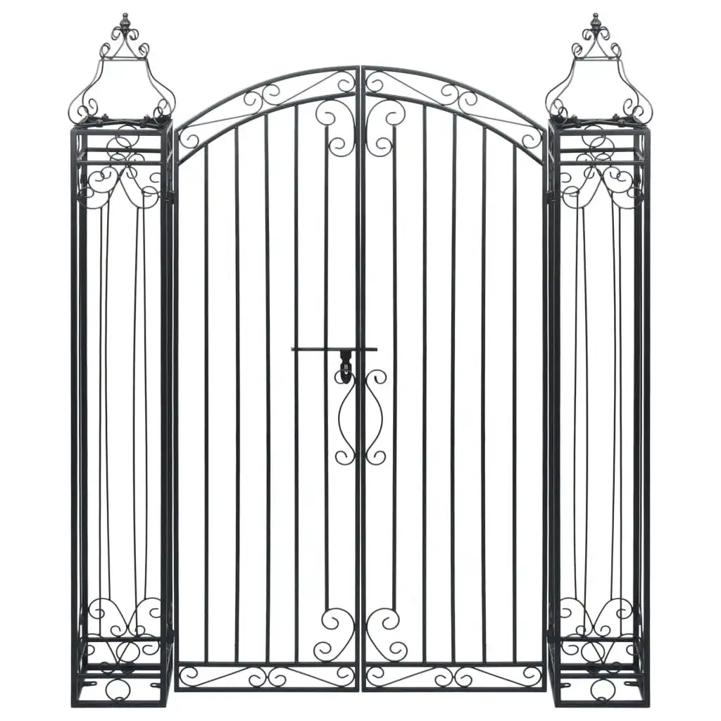 Ornamental Garden Gate Wrought Iron 122x20.5x160 cm 49420