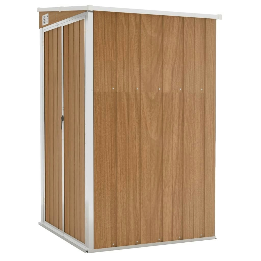 Wall-mounted Garden Shed Brown 118x100x178 cm Galvanised Steel 316220