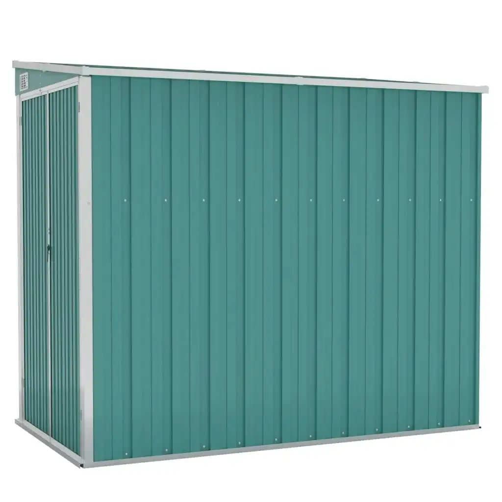 Wall-mounted Garden Shed Green 118x194x178 cm Galvanised Steel 316221