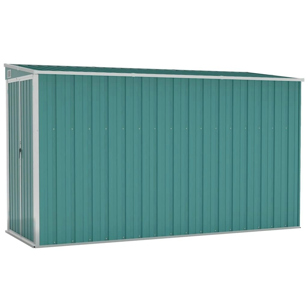 Wall-mounted Garden Shed Green 118x288x178 cm Galvanised Steel 316225