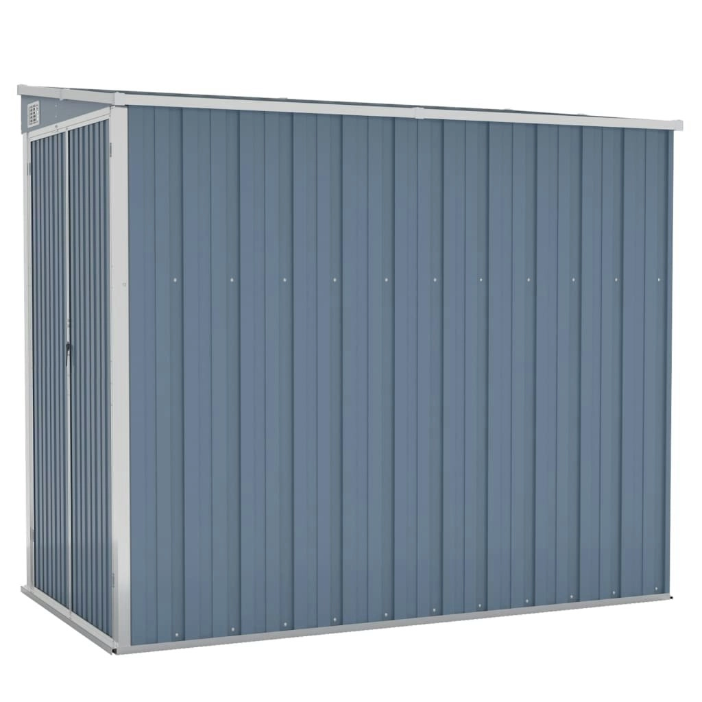 Wall-mounted Garden Shed Grey 118x194x178 cm Galvanised Steel 316222