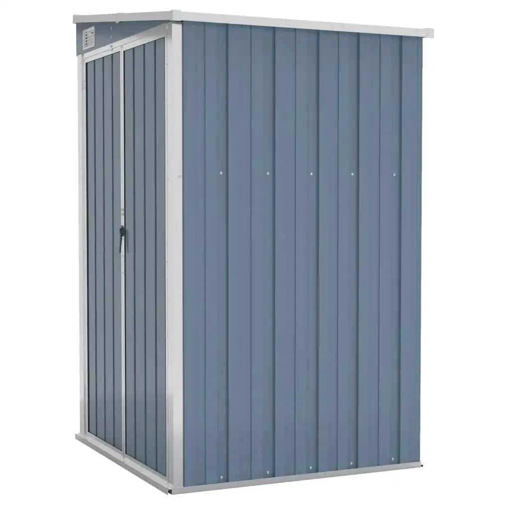 Wall-mounted Garden Shed Grey 118x100x178 cm Galvanised Steel 316218