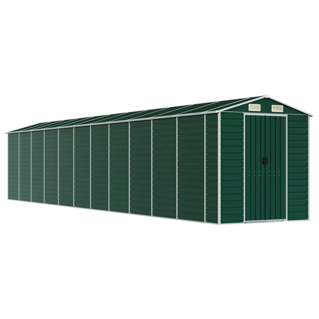 Garden Shed Green 191x980x198 cm Galvanised Steel 3188241