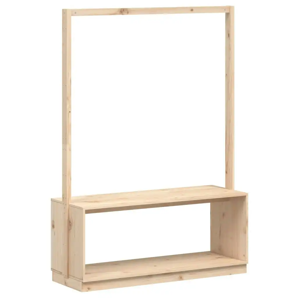 Clothes Rack with Shoe Storage 113x40x157.5 cm Solid Wood Pine 832329