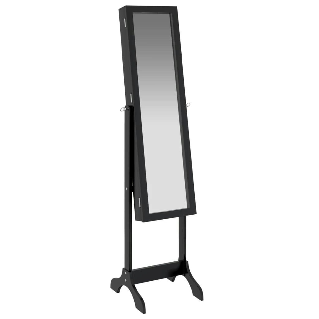 Free-Standing Mirror Black 34x37x146 cm 351764