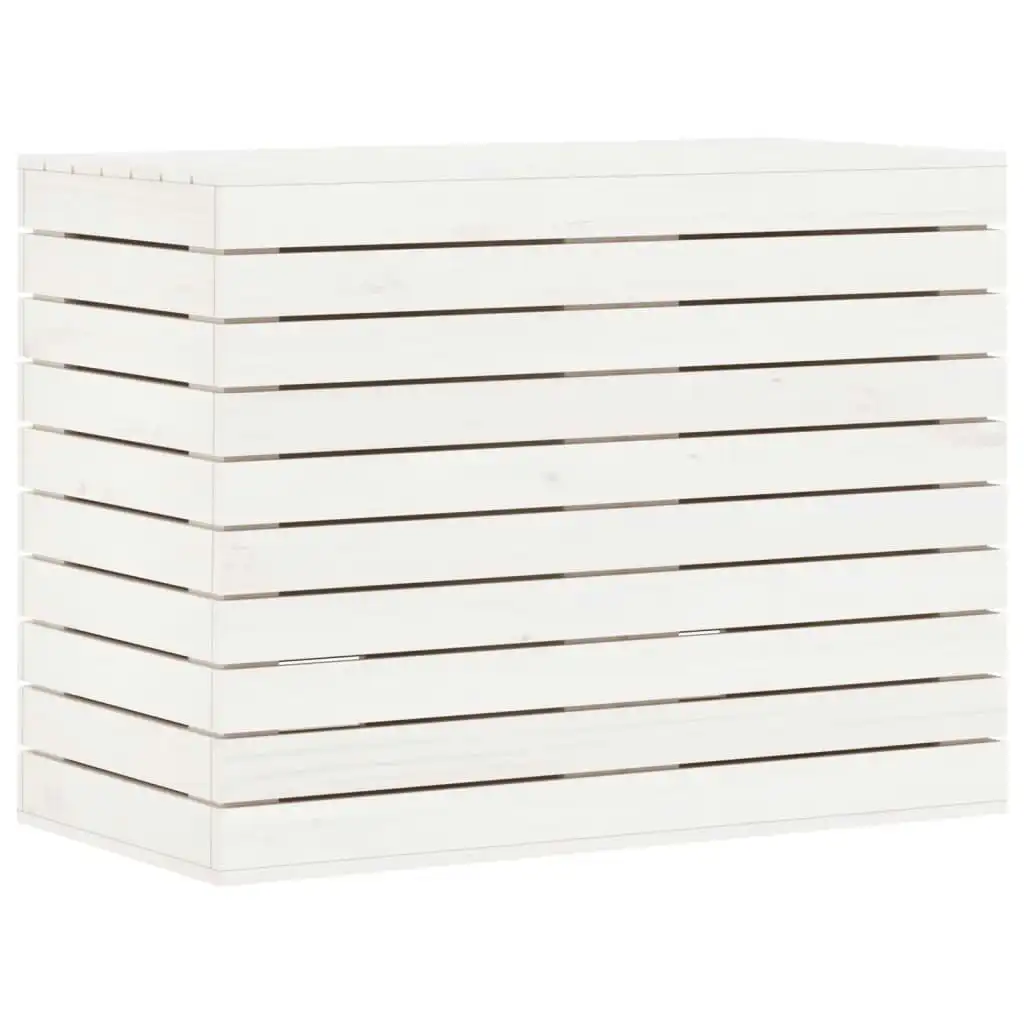 Laundry Basket White 88.5x44x66 cm Solid Wood Pine 832320