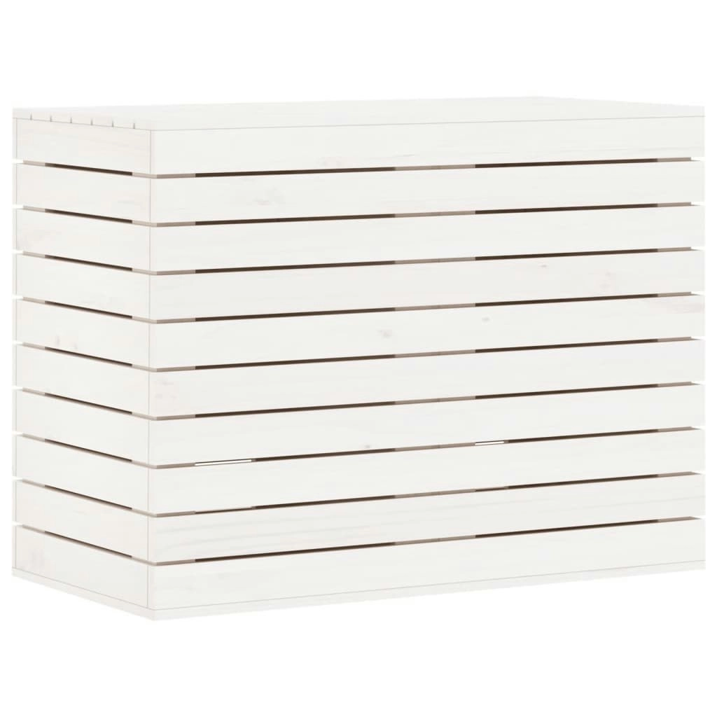 Laundry Basket White 88.5x44x66 cm Solid Wood Pine 832320