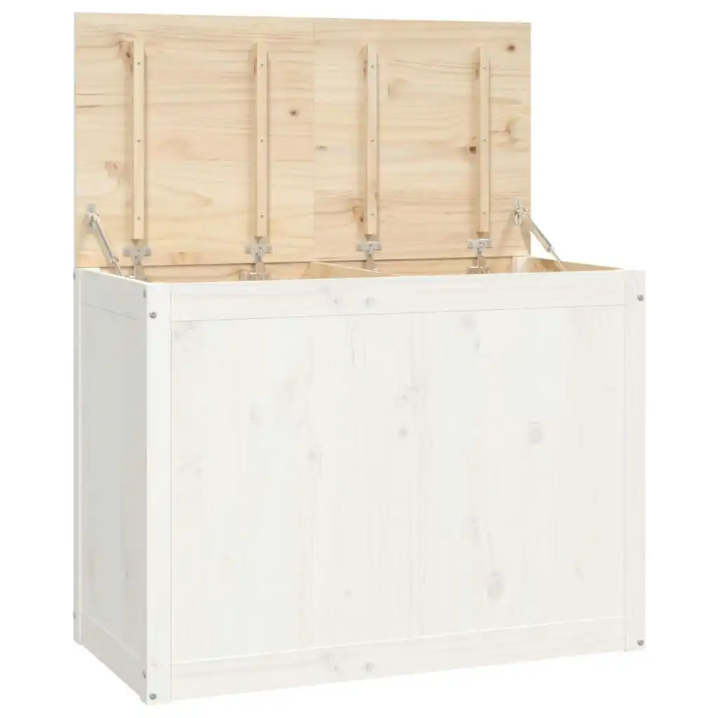 Laundry Box White 88.5x44x66 cm Solid Wood Pine 823570