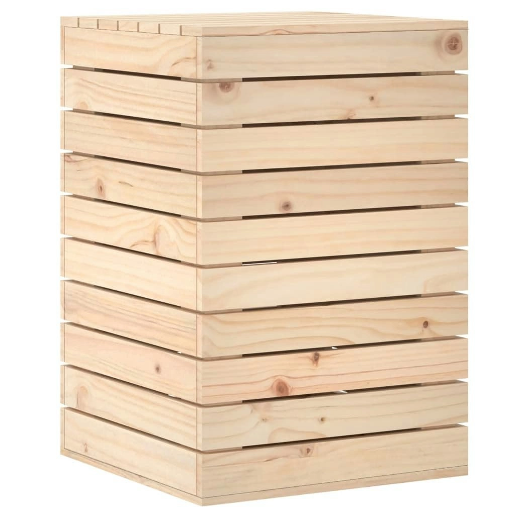 Laundry Basket 44x44x66 cm Solid Wood Pine 832317