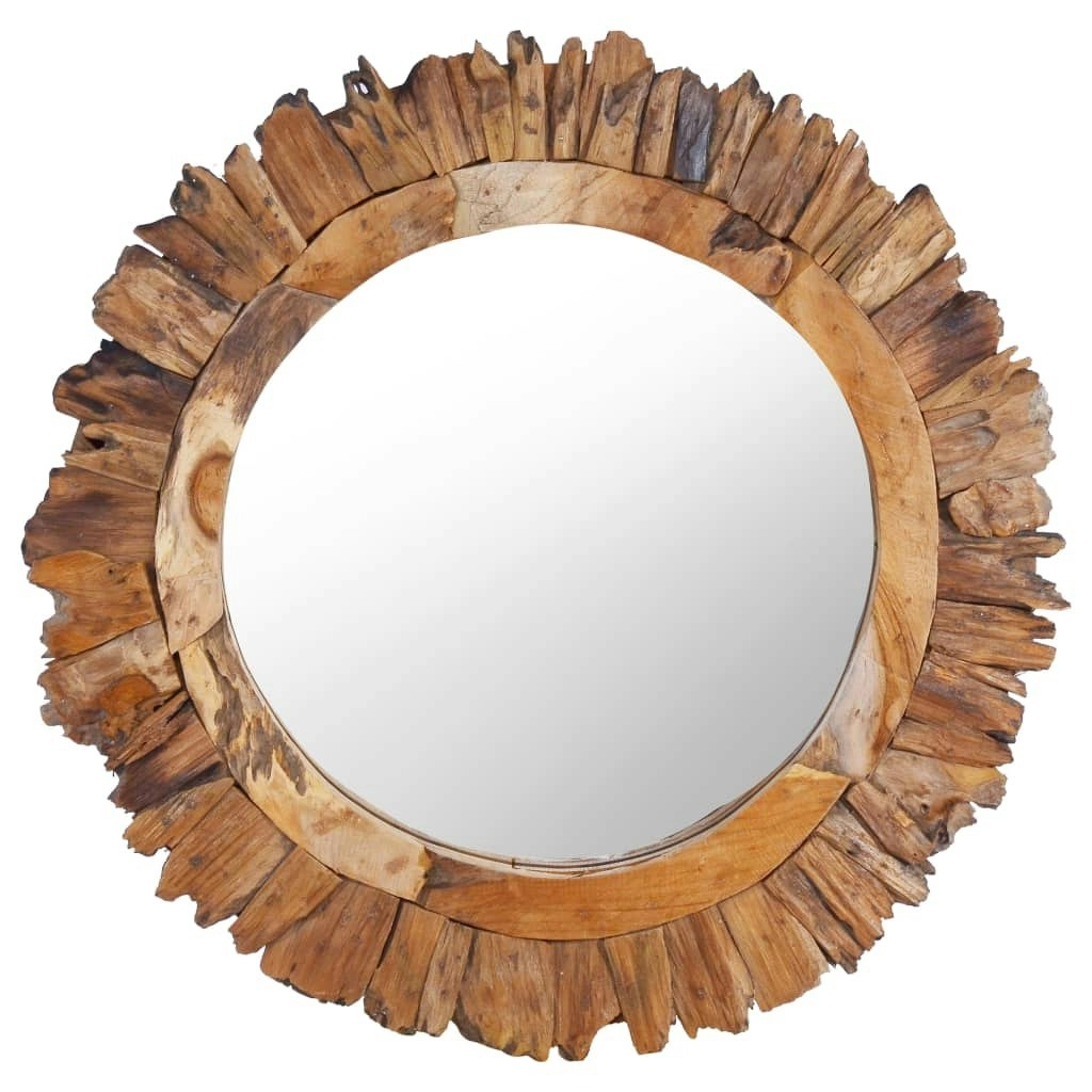 Wall Mirror 60 cm Teak Round 288804