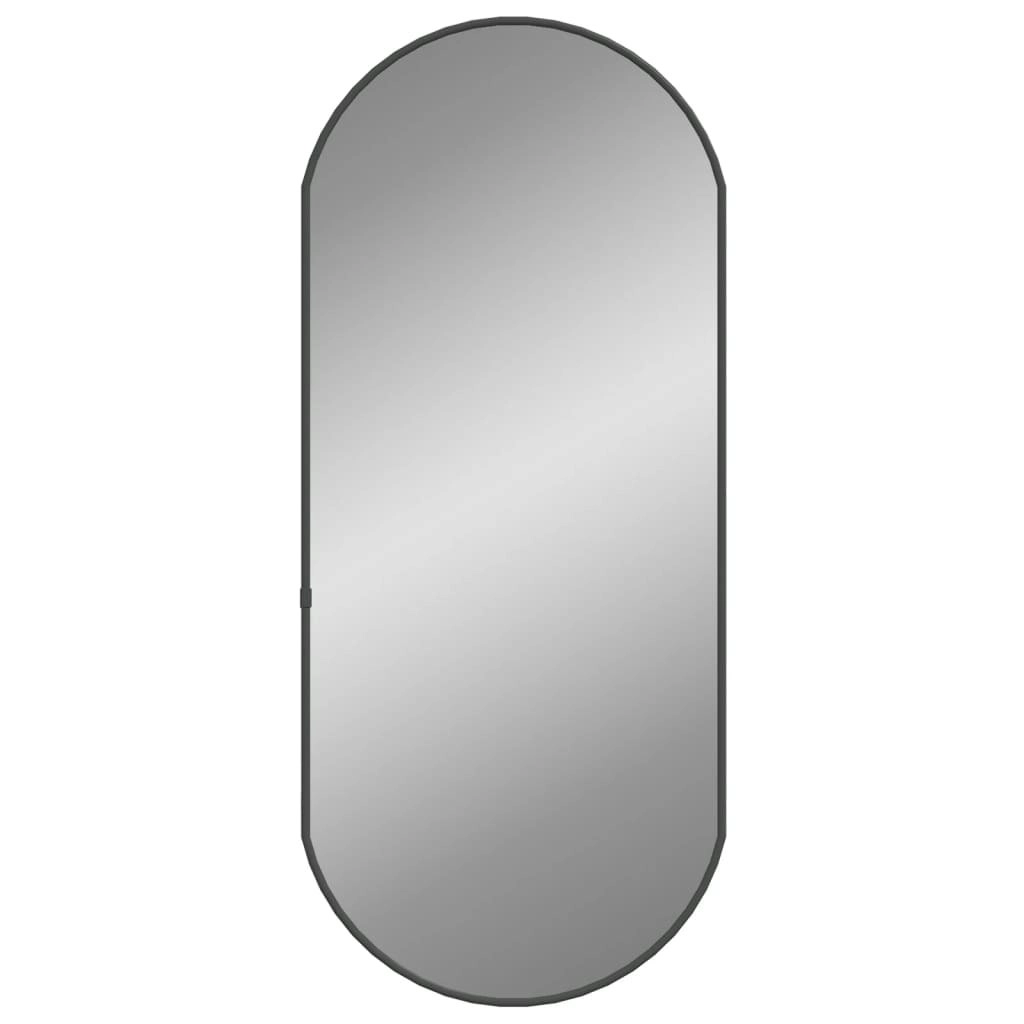 Wall Mirror Black 70x30 cm Oval 348205