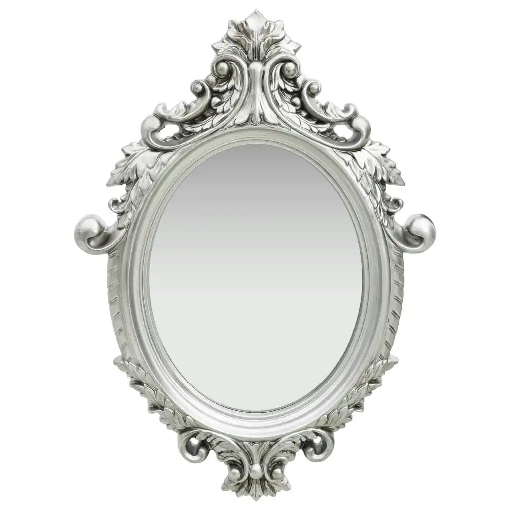 Wall Mirror Castle Style 56x76 cm Silver 320358