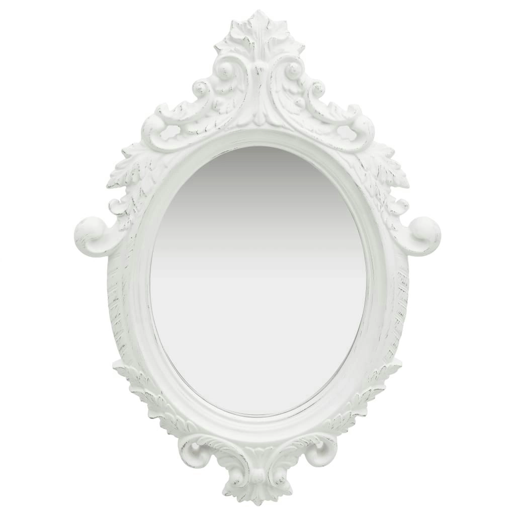 Wall Mirror Castle Style 56x76 cm White 320356