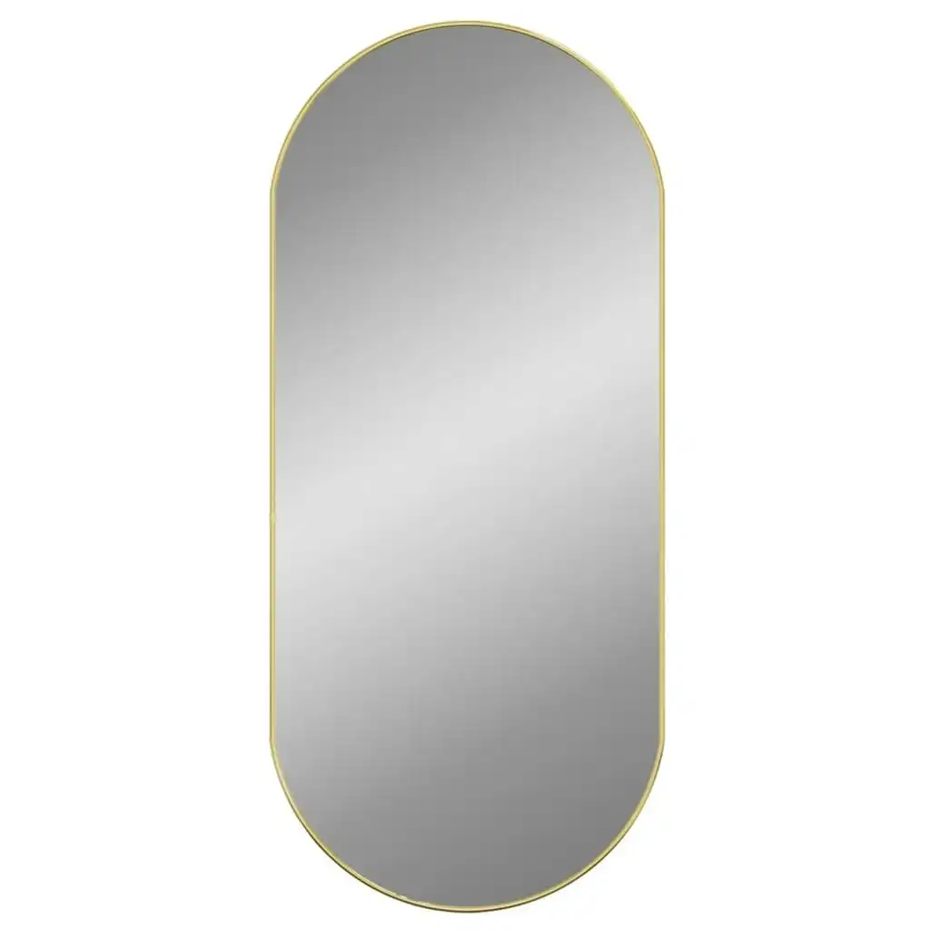 Wall Mirror Gold 100x45 cm Oval 348201