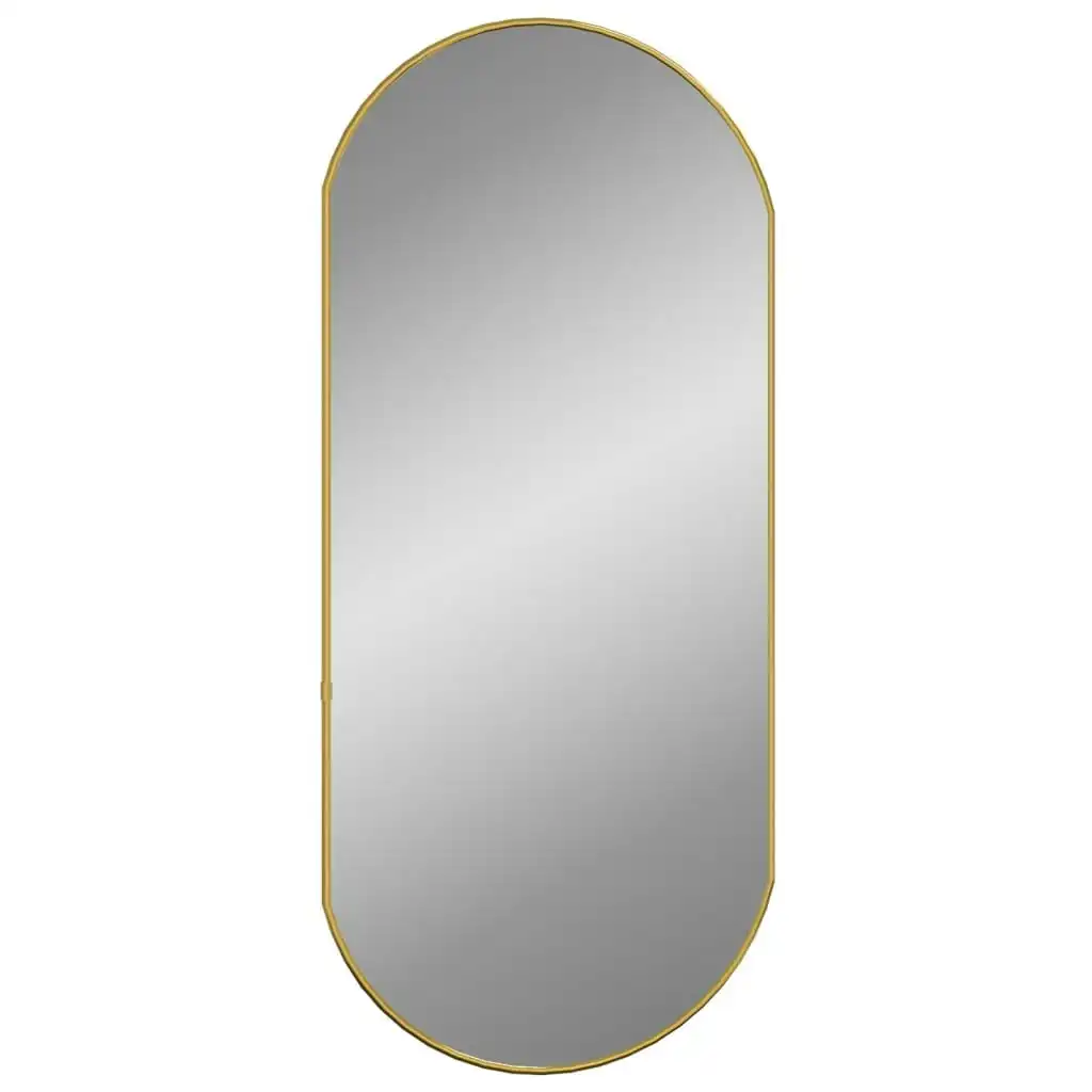 Wall Mirror Gold 80x35 cm Oval 348199