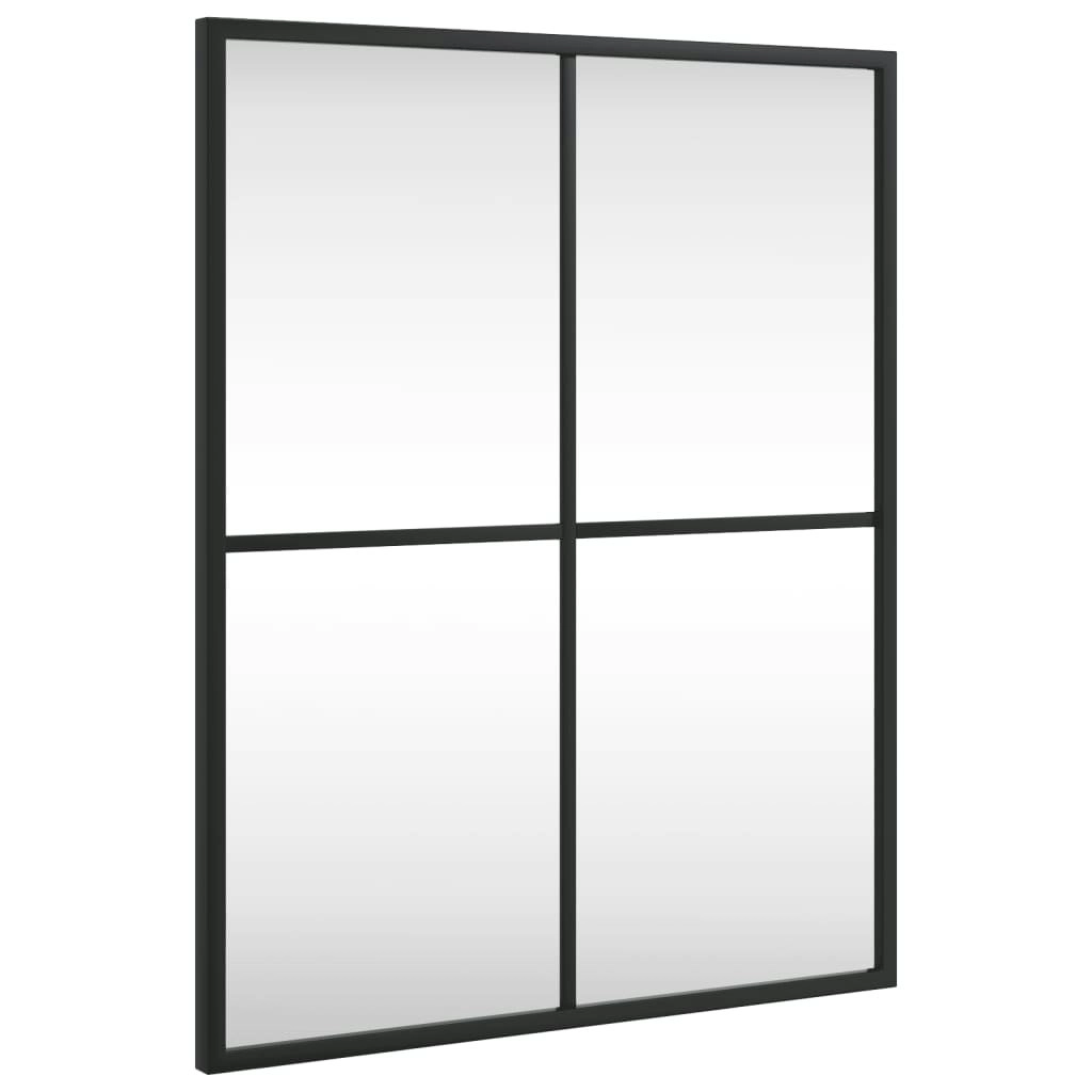 Wall Mirror Black 40x50 cm Rectangle Iron 358646