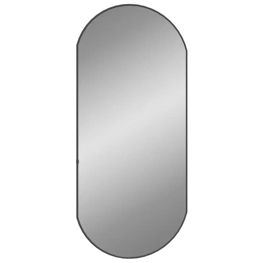 Wall Mirror Black 90x40 cm Oval 348207