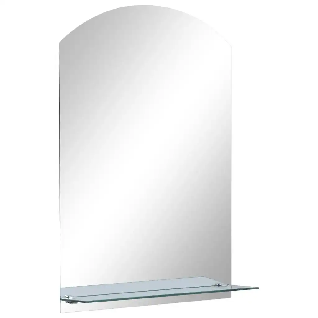 Wall Mirror with Shelf 40x60 cm Tempered Glass 249431