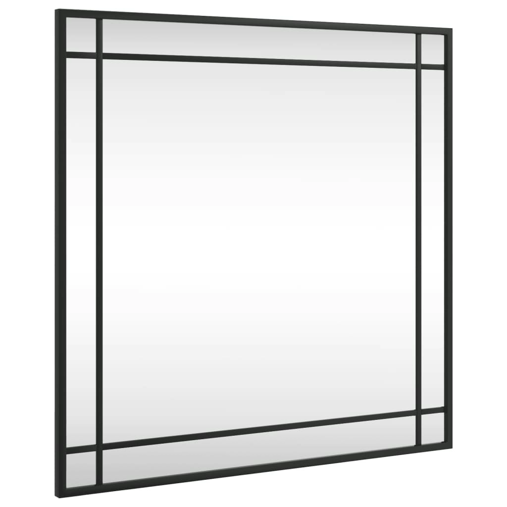 Wall Mirror Black 60x60 cm Square Iron 358635