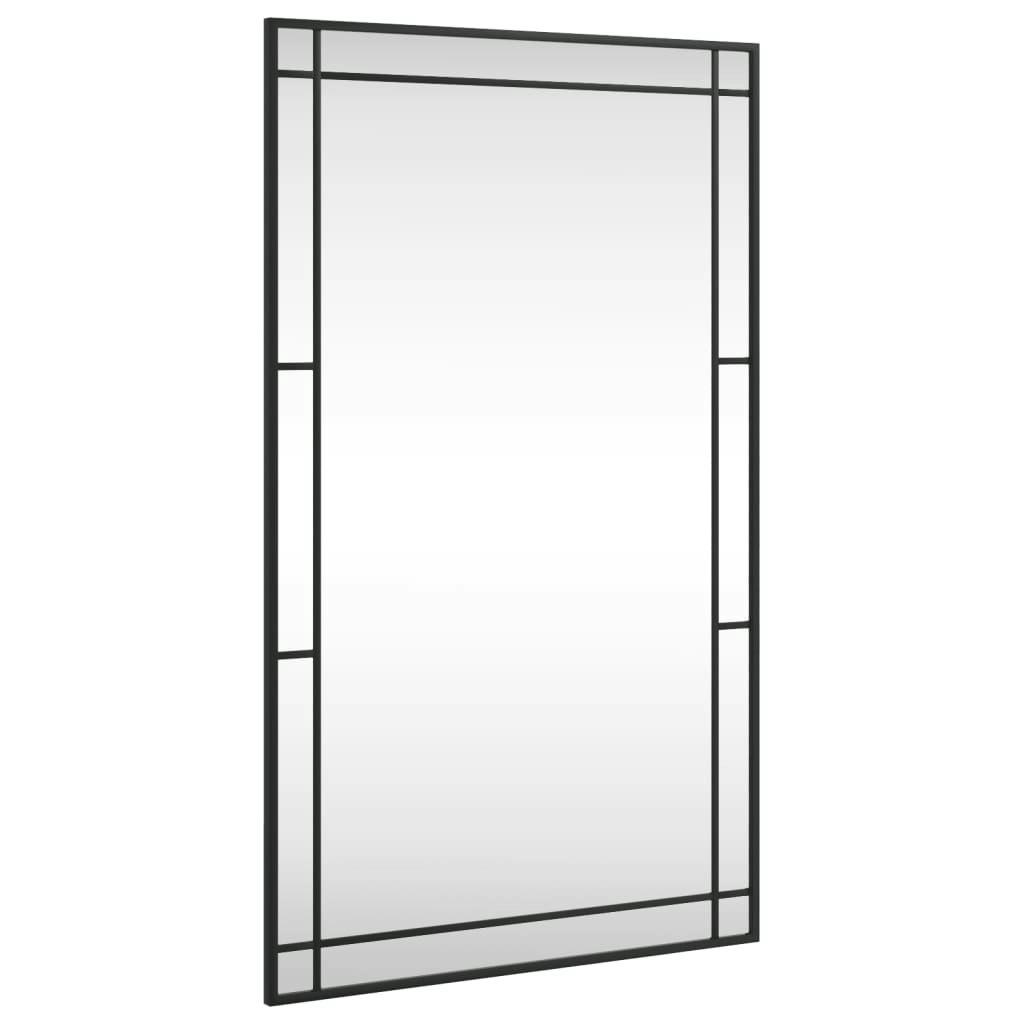 Wall Mirror Black 60x100 cm Rectangle Iron 358631