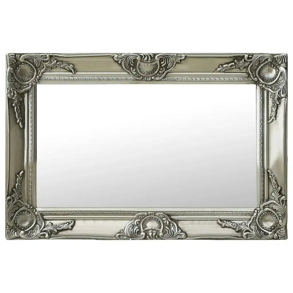 Wall Mirror Baroque Style 60x40 cm Silver 320330