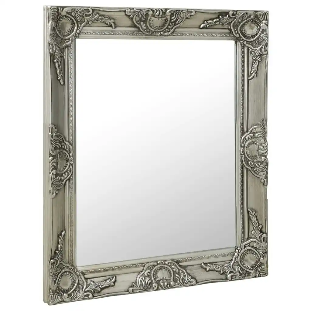 Wall Mirror Baroque Style 50x60 cm Silver 320318