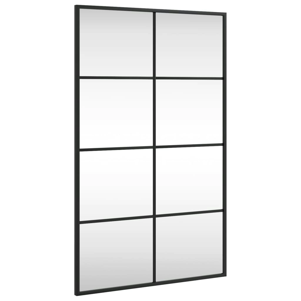 Wall Mirror Black 50x80 cm Rectangle Iron 358648