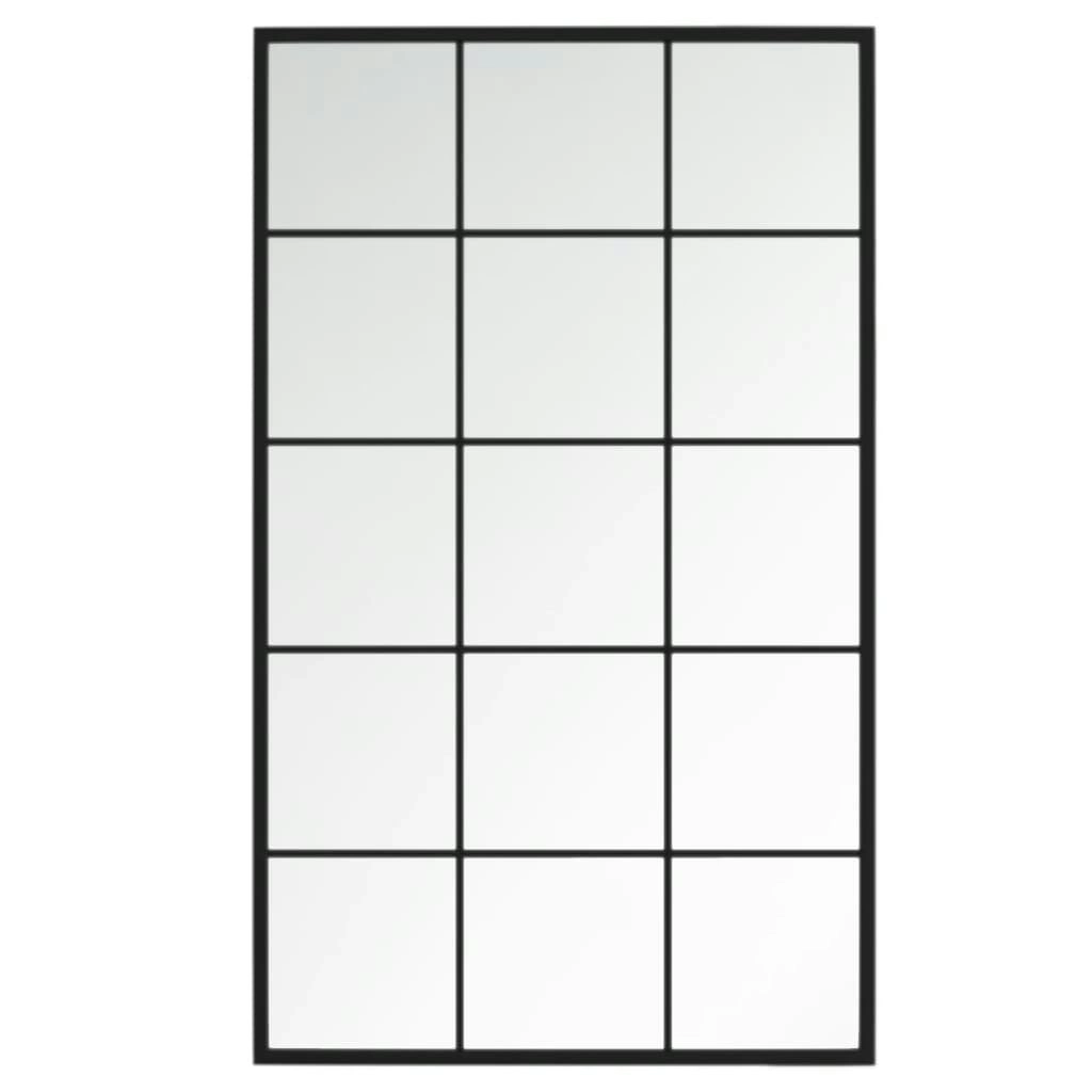 Wall Mirror Black 100x60 cm Metal 342209