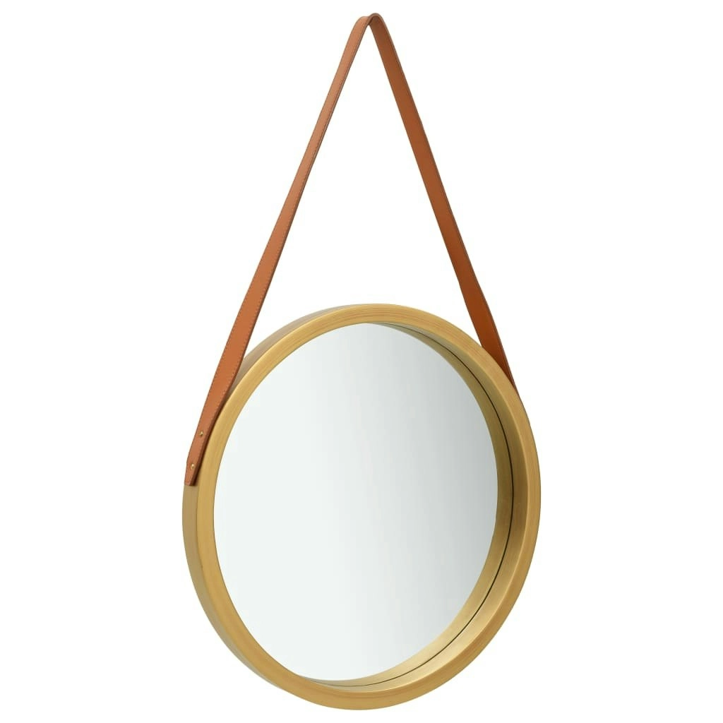 Wall Mirror with Strap 40 cm Gold 320361