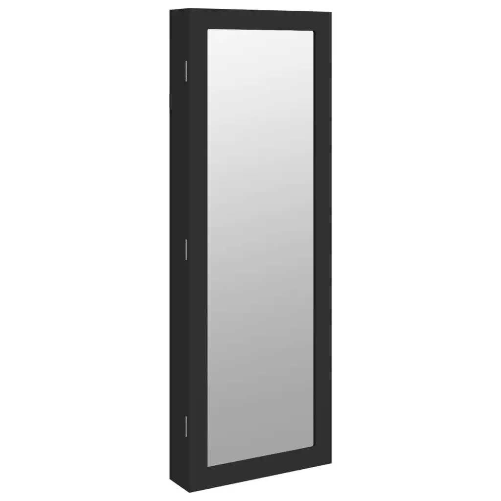 Mirror Jewellery Cabinet Wall Mounted Black 37.5x10x106 cm 353218