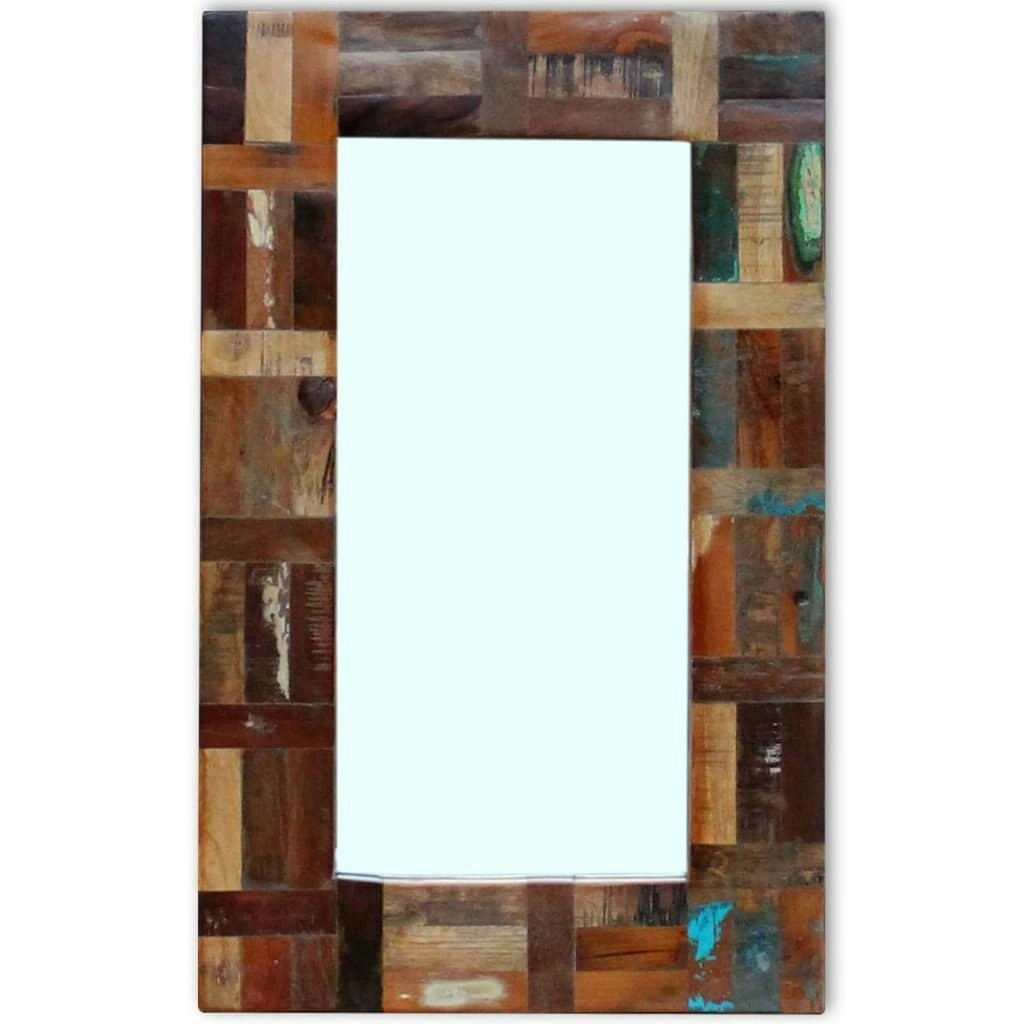 Mirror Solid Reclaimed Wood 80x50 cm 243329