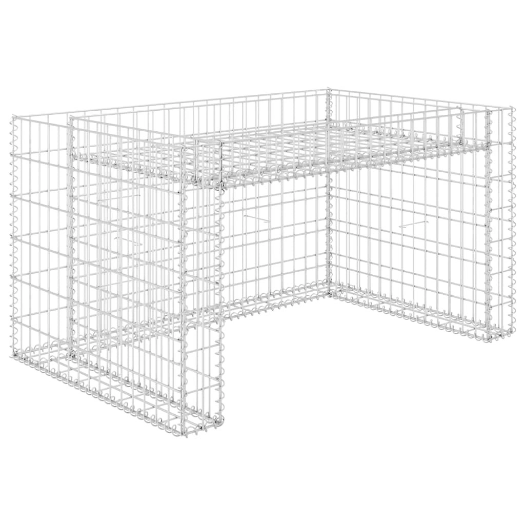 Lawn Mower Garage with Raised Bed 110x80x60 cm Steel Wire 145655