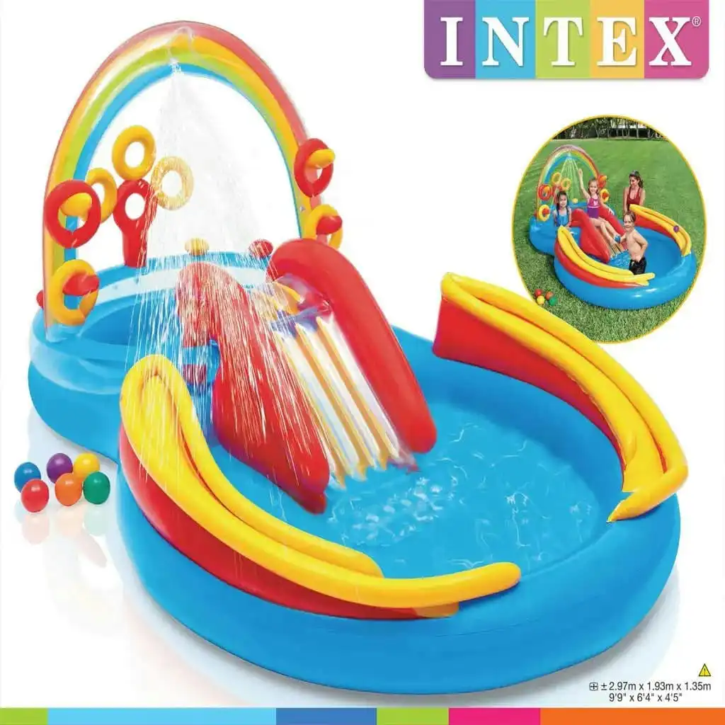 Intex Inflatable Pool Rainbow Ring Play Center 297x193 x135 cm 57453NP 3202797