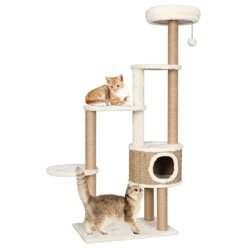 Cat Tree with Luxury Cushion and Scratching Post 148cm Seagrass 170978