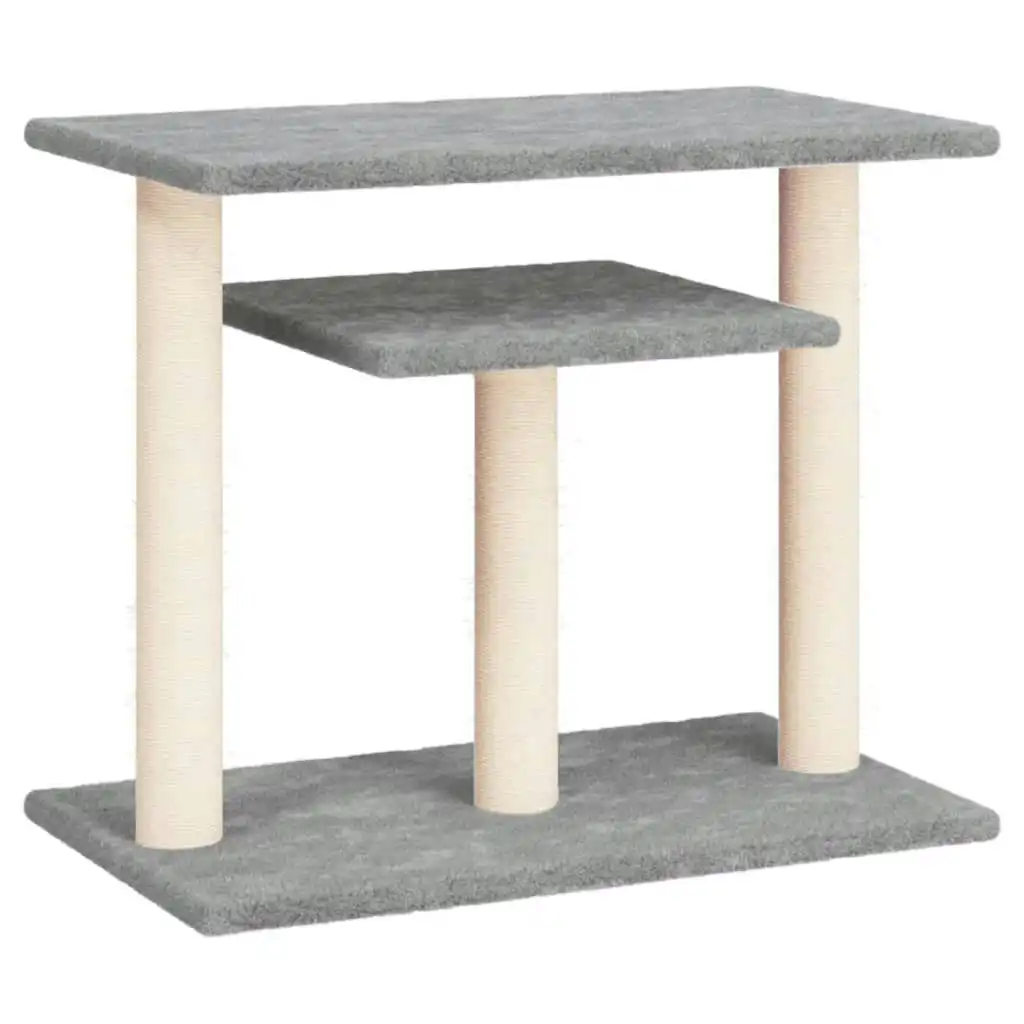 Cat Scratching Posts with Platforms Light Grey 62.5 cm 172047