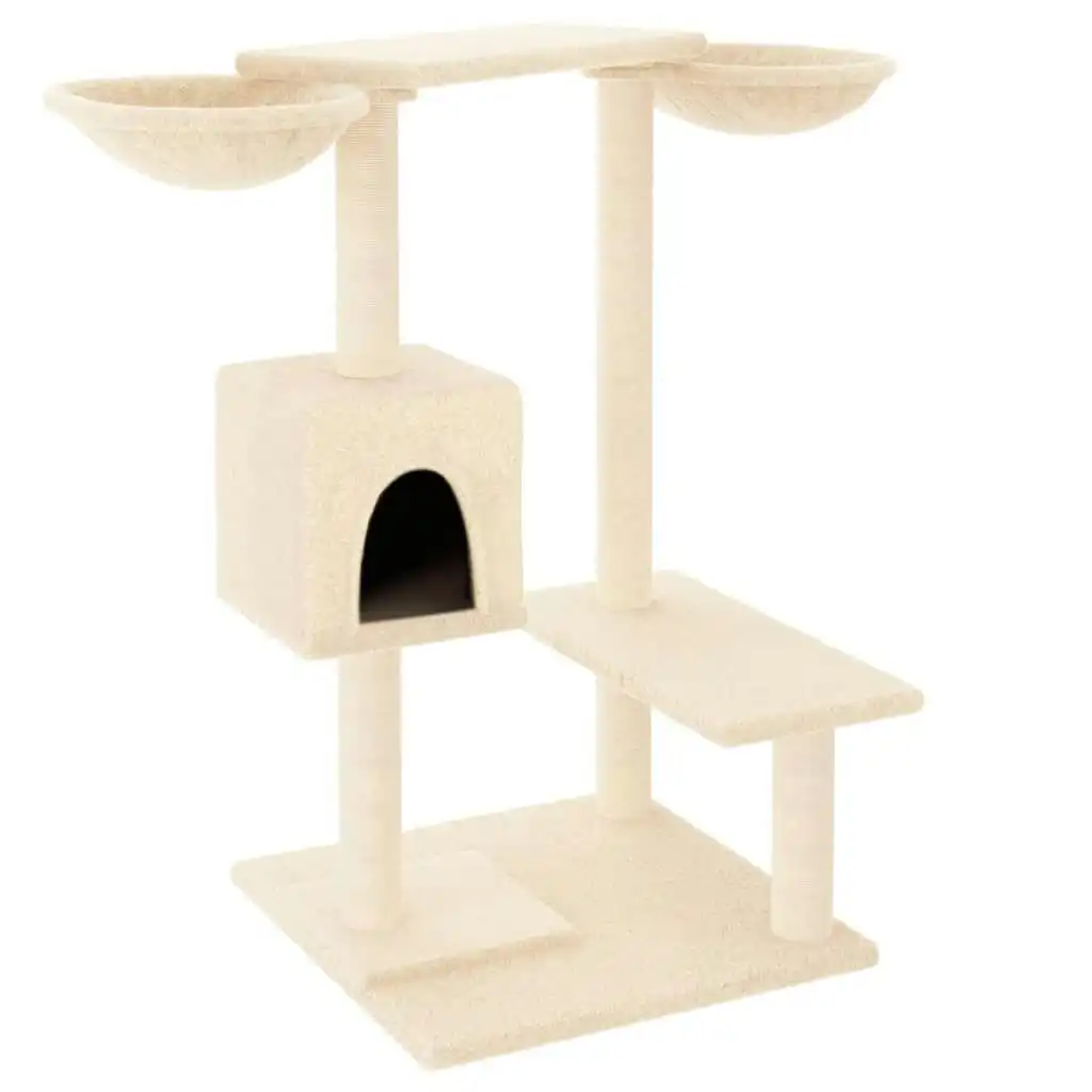 Cat Tree with Scratching Posts Cream 82 cm 171759