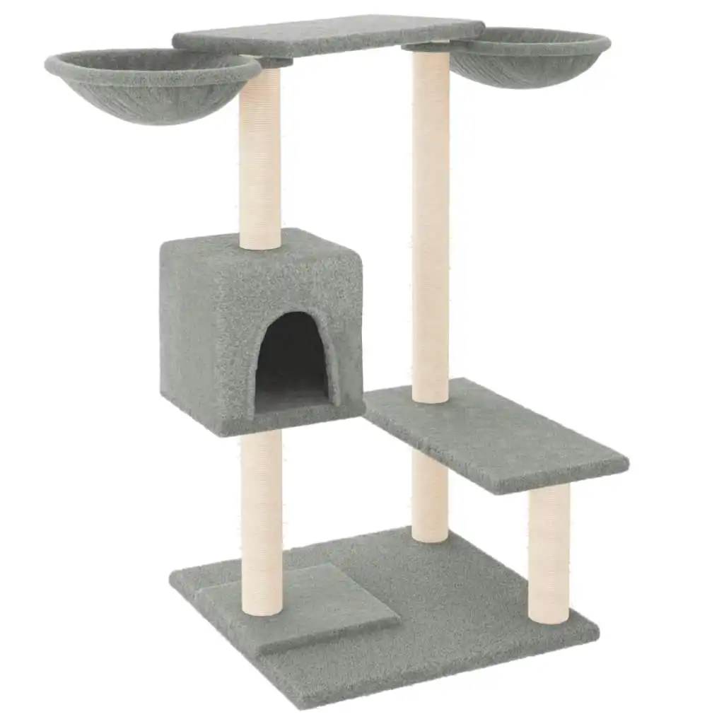 Cat Tree with Scratching Posts Light Grey 82 cm 171760