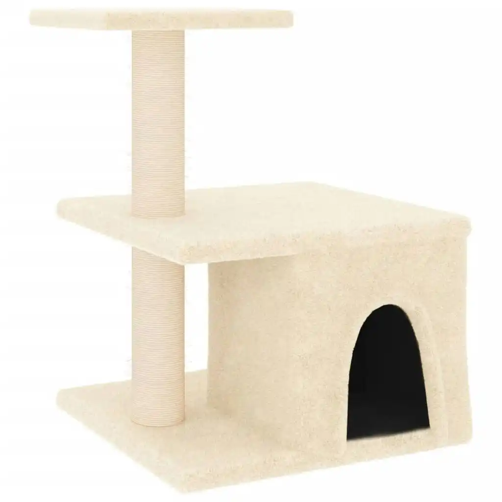 Cat Tree with Sisal Scratching Posts Cream 48 cm 171786