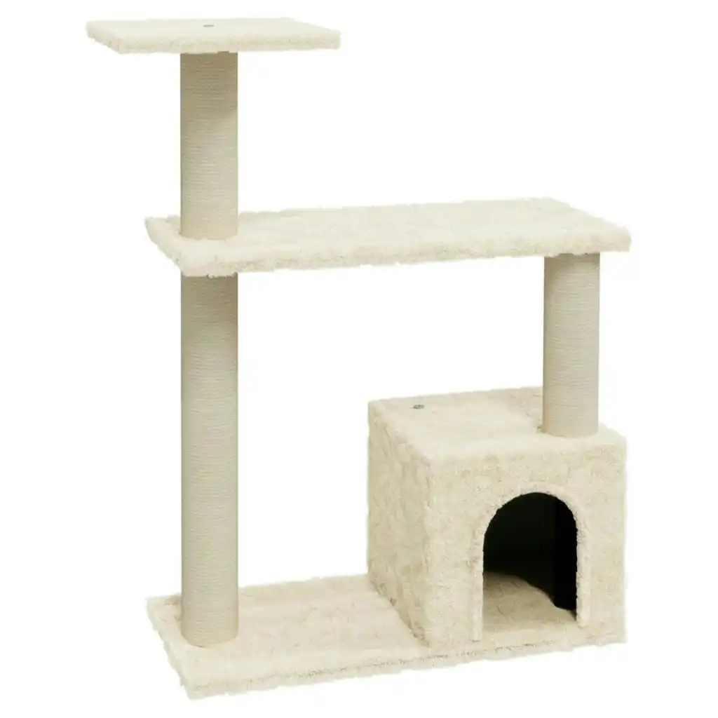 Cat Tree with Sisal Scratching Posts Cream 70 cm 171433