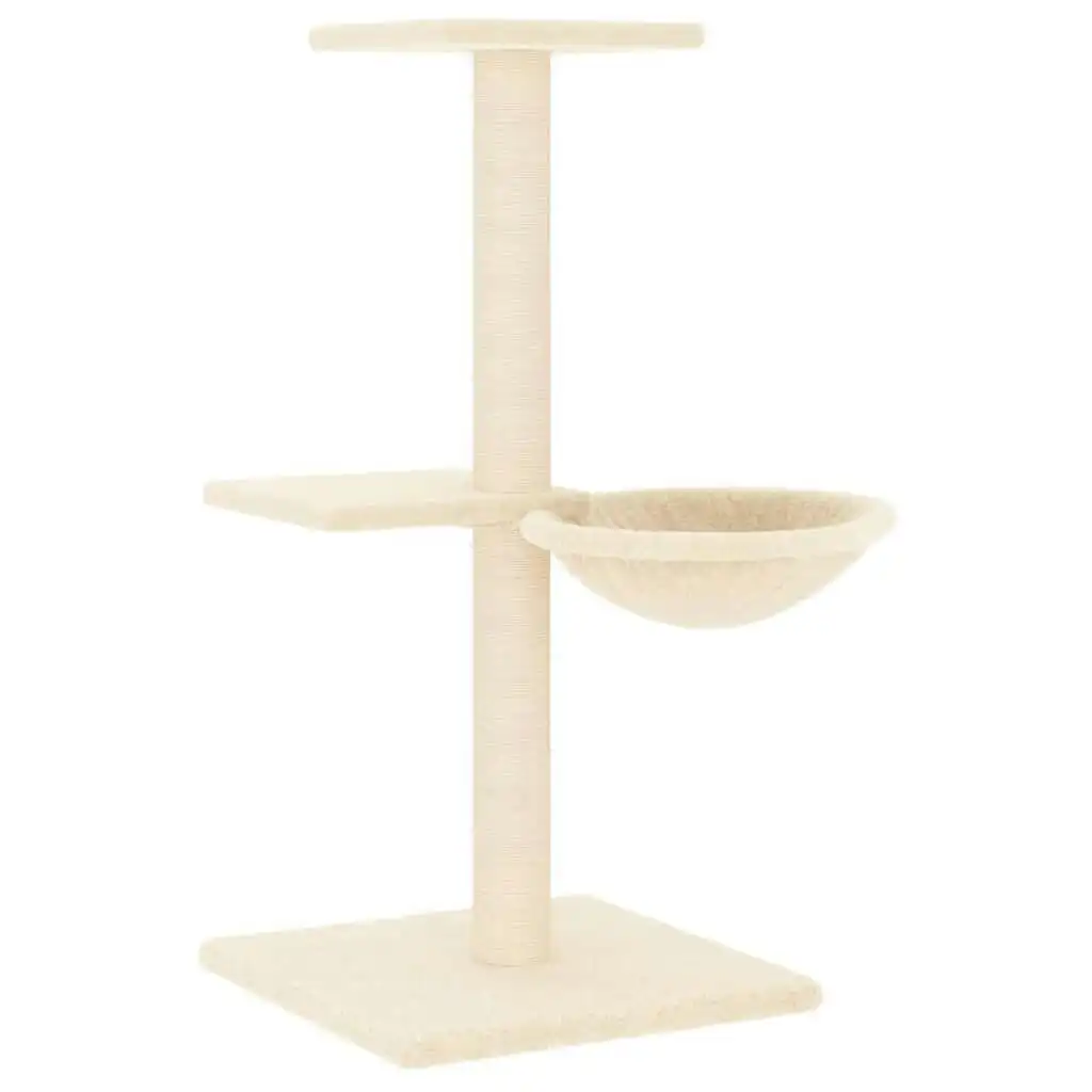 Cat Tree with Sisal Scratching Posts Cream 72 cm 171768