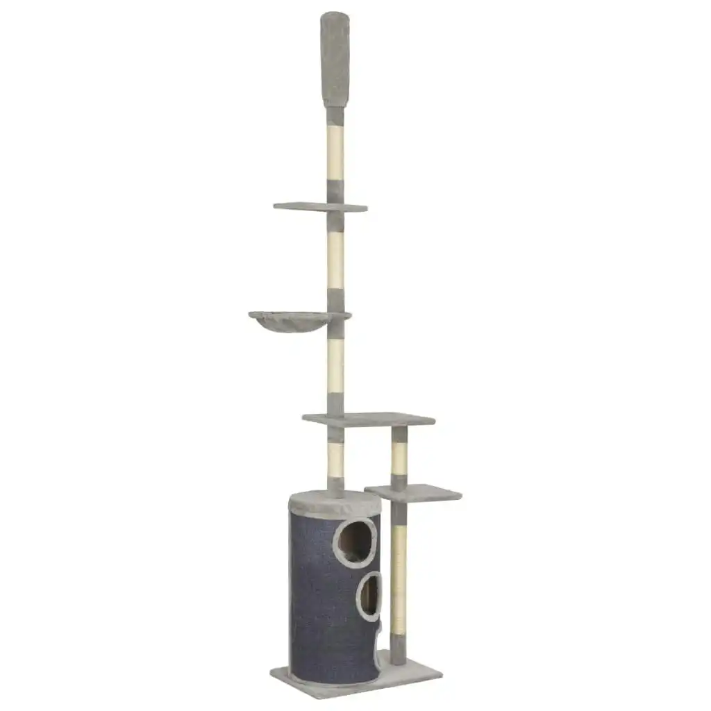 Cat Tree with Sisal Scratching Posts Grey 260 cm 170670