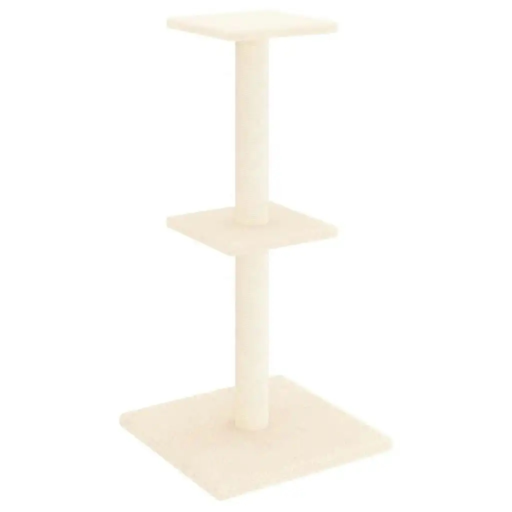 Cat Tree with Sisal Scratching Posts Cream 73 cm 172034