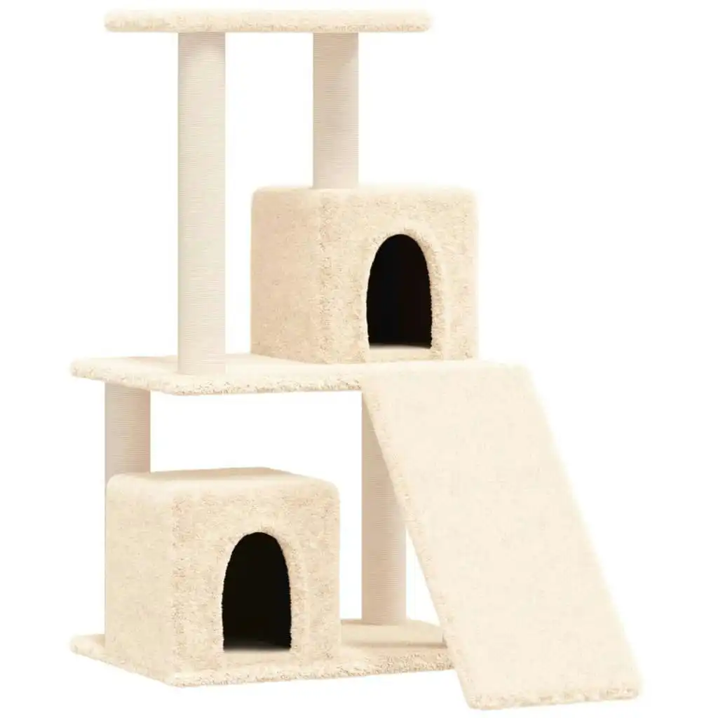 Cat Tree with Sisal Scratching Posts Cream 82 cm 171663