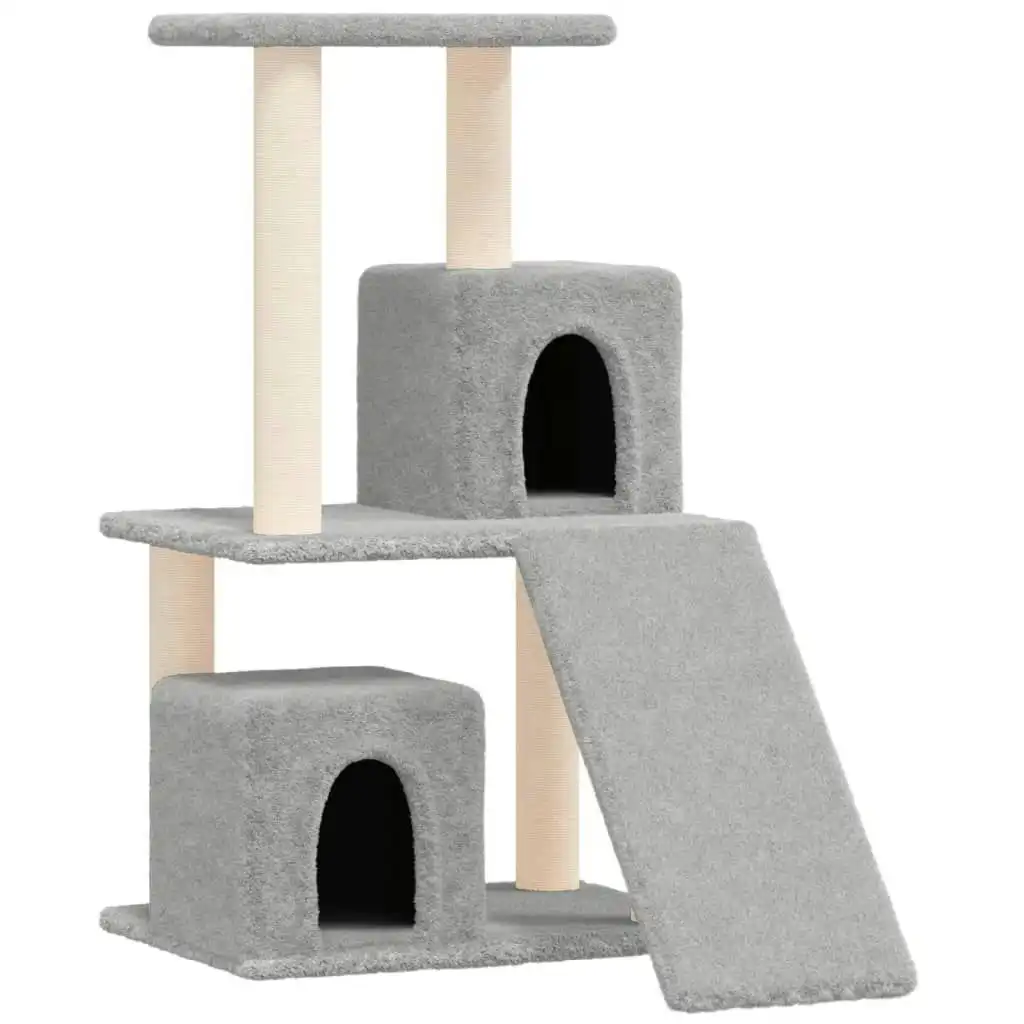 Cat Tree with Sisal Scratching Posts Light Grey 82 cm 171664