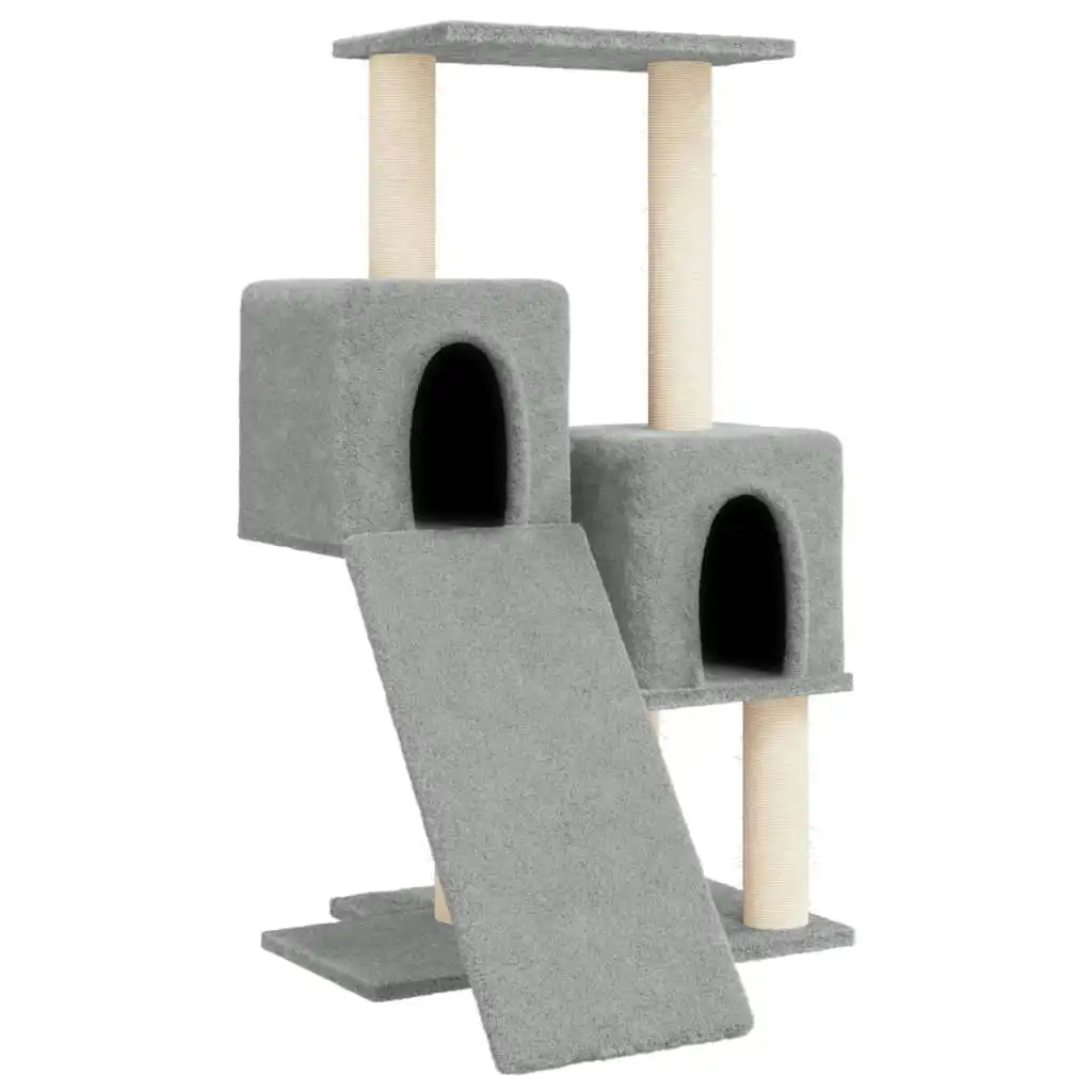 Cat Tree with Sisal Scratching Posts Light Grey 82 cm 171778