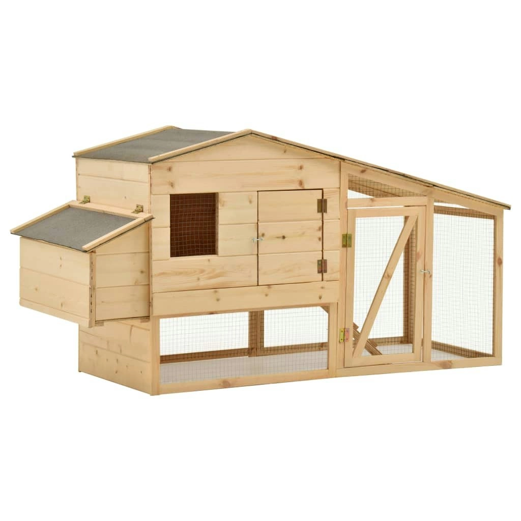 Chicken Cage Solid Pine Wood 178x67x92 cm 170915