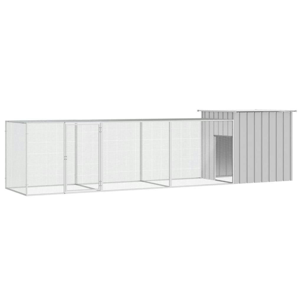 Chicken Cage Grey 400x91x100 cm Galvanised Steel 3106461