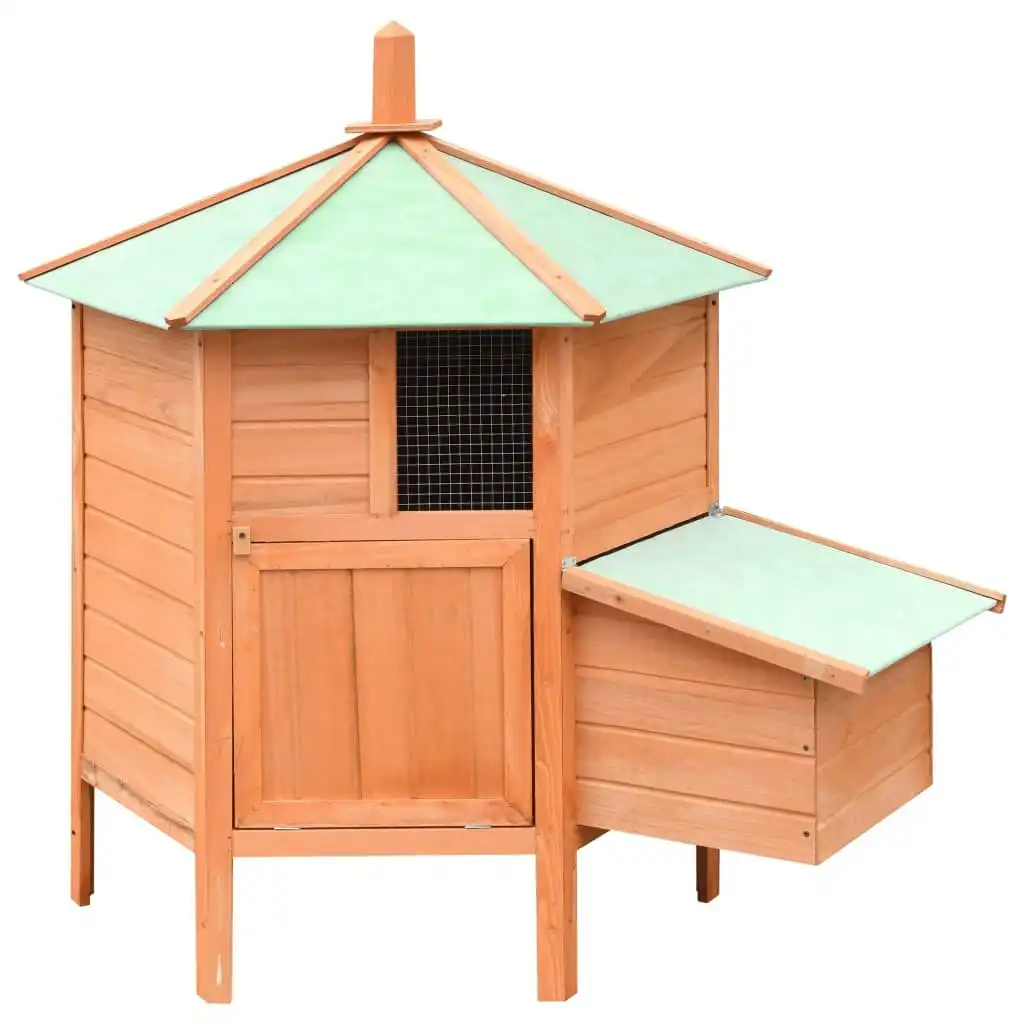 Chicken Cage Solid Pine & Fir Wood 126x117x125 cm 170645